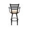 Holland Bar Stool Co Jackie with Arms 36 in. Swivel Bar Stool with Black Wrinkle Finish and Natural Oak Seat 415 - alternate 7